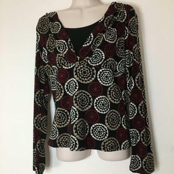 Perseption Concept Pattern Tops, Long Sleeve, Medium - Picture 2 of 5